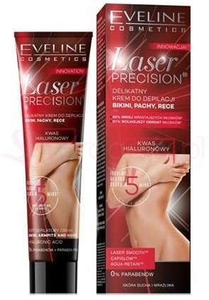 Eveline Laser Precision delikatny krem do depilacji bikini pach i rąk do skóry suchej 125ml 47021-uniw