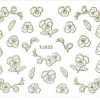 Allepaznokcie Naklejki 3D Kwiatki TJ033 białe ze złotą obwódką arkusz